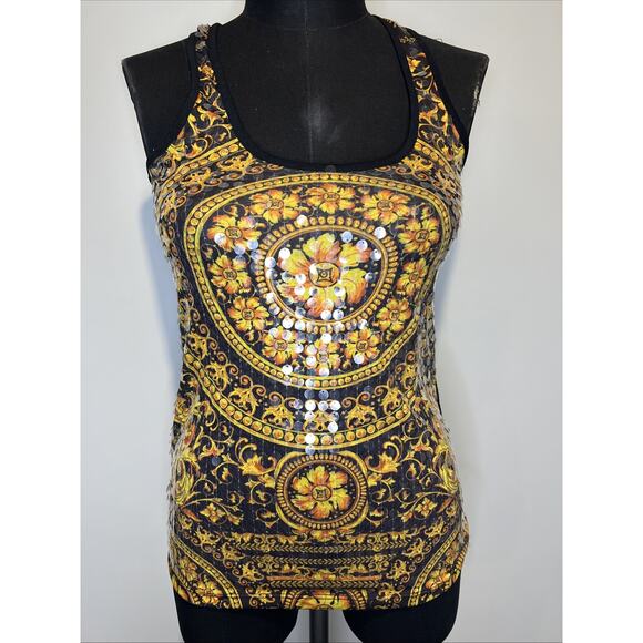 Y2K Almost Famous Razorback Tank Sequin Small - Picture 1 of 6